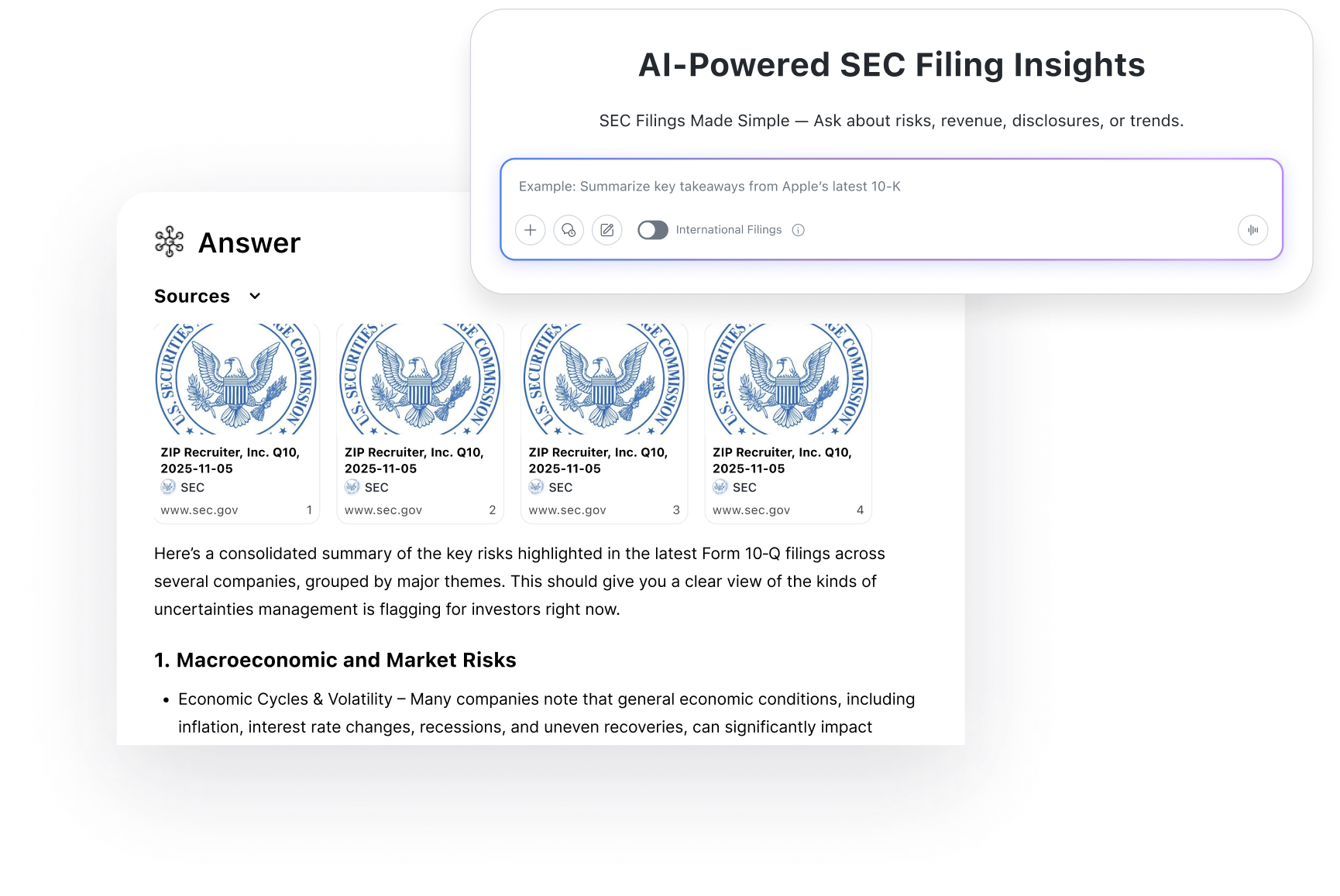 Instantly summarize SEC filings